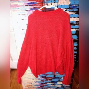Pilcro Wool Blend Soft Red Women's Oversized Sweater Size Medium